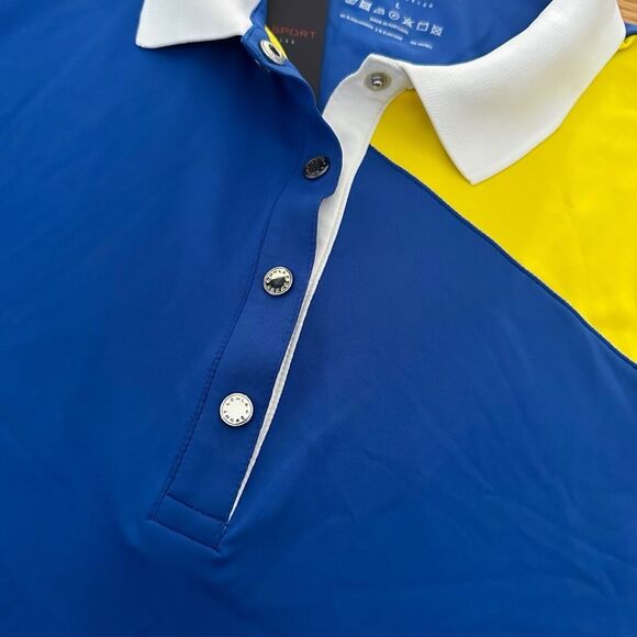 Lohla Sport Filippa Short Sleeve Polo Top Tennis Pickleball Blue, L, New - Picture 4 of 10
